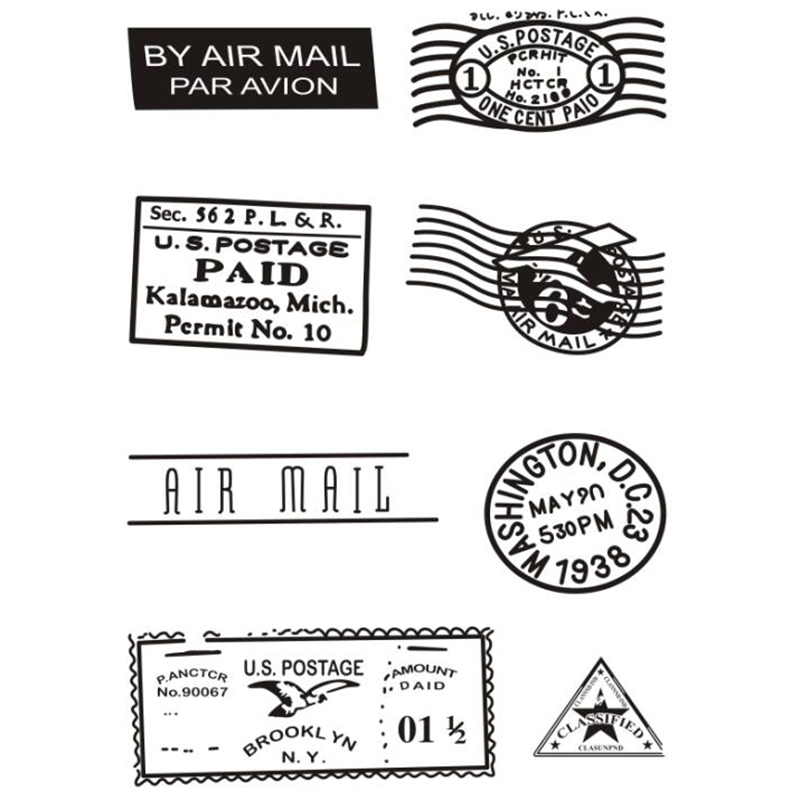 Air Mail Clear Stamps Transparent Silicone Rubber Vicedeal