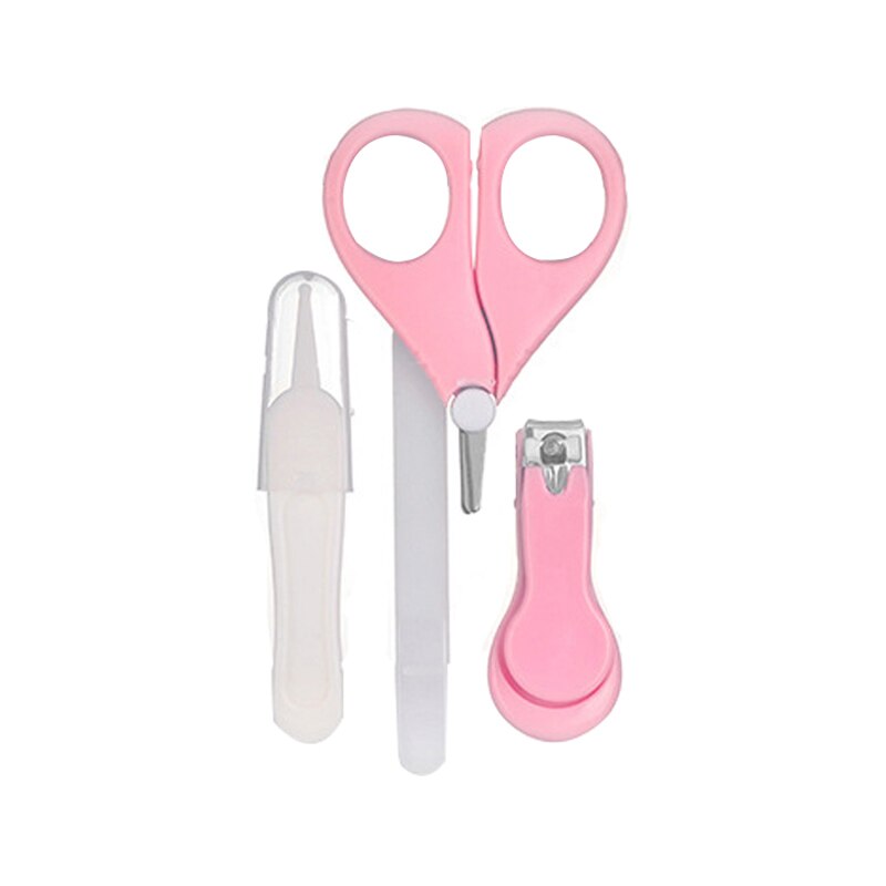 Baby Nail Care Multicolor Baby Nagelknipper Set Van 4 Stuks Baby Veiligheid Nagelknipper Zuigeling Nail Care Combinatie Set voor Baby Cadeau: Pink