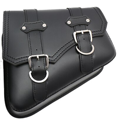 Left Side PU Leather Motorcycle Saddle Bag For Sportster 883 1200 – Black Storage