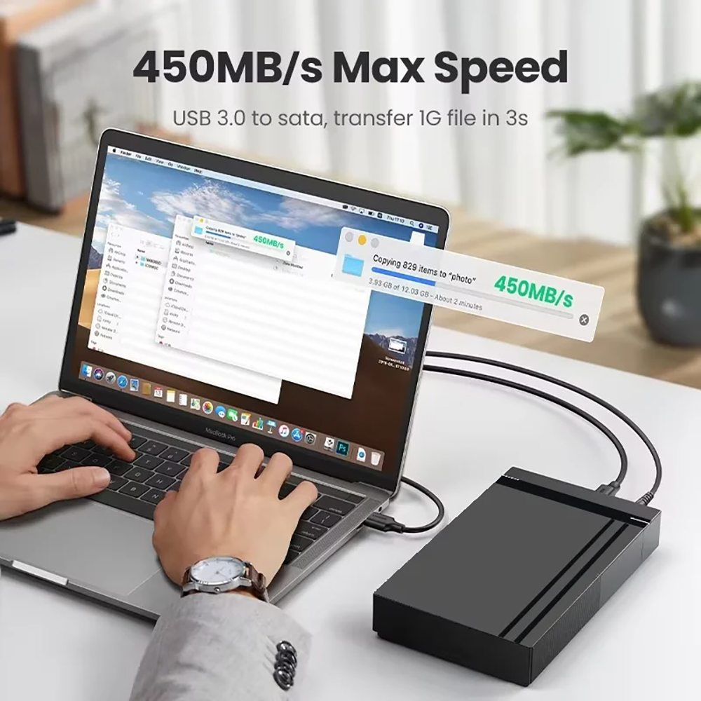 2,5/3,5 inch HDD-behuizing USB 3.0 harde schijf Schijfbehuizing SATA naar USB 3.0-adapter Externe harde schijf voor pc-laptop Gereedschapsloos