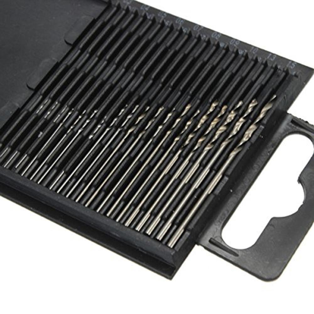Mini Bohrer Bit High Speed Stahl Micro Wendungen Bohrer Set 0,3mm-1,6mm 20Pcs broca escalonada para metall schraube extractor FDH