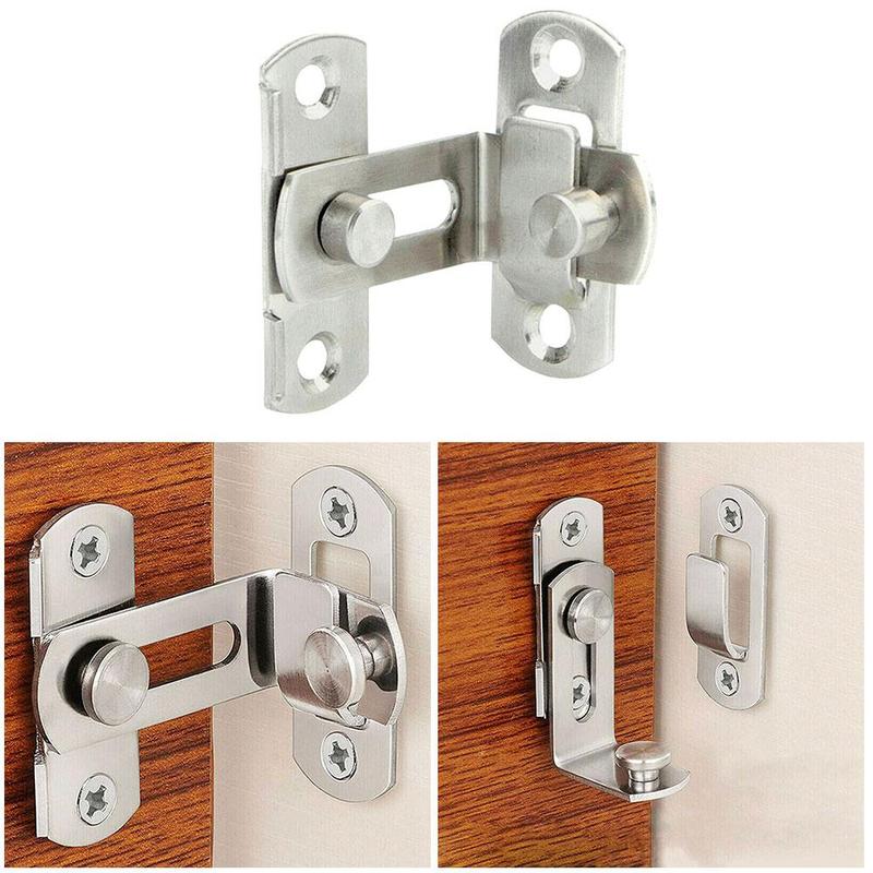1pc Sliding Door Lock,Steel Gate Latches Flip Latch Bolt Hasp Lock,Heavy Safety Door Duty Buckle Latch Door Safety C0N3