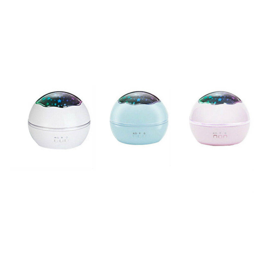 Projecteur veilleuse rotatif | Rotation à distance, lampe USB ronde, projecteur maître enfants bébés sommeil romantique