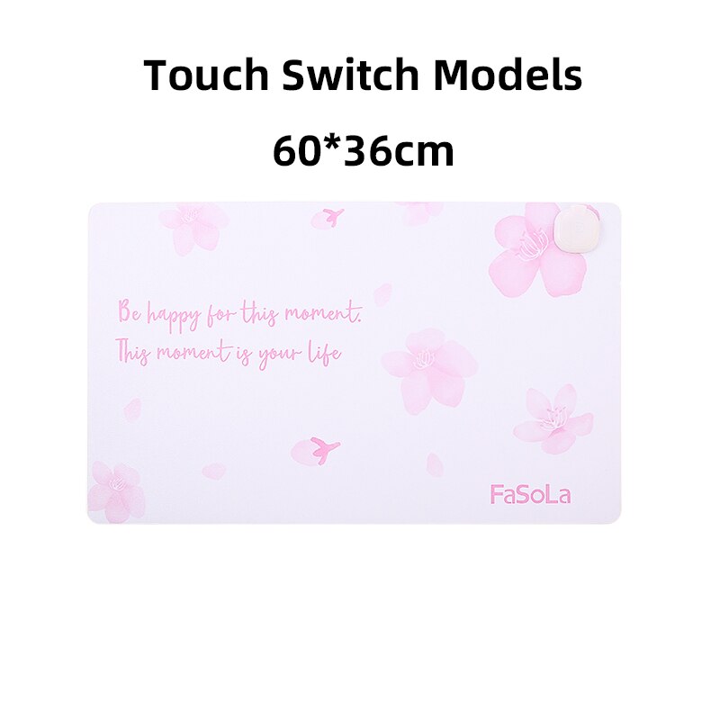 Office Desktop Heating Mouse Pad Intelligent Heated Mat Electric Heating Pad Carpet Hand Warmer for Home Year: Cherry Blossom
