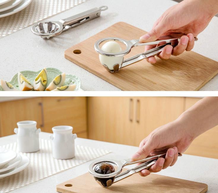 Stainless Steel Egg Cutter 6-Piece Egg Preserved Egg Slicer Multi-Function Fruit Flap Cutter Kitchen Utensils