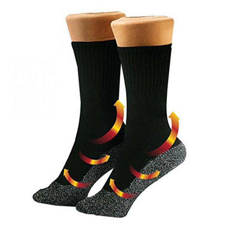 Newset Heat Fibers Below Socks for 35 Aluminized Keep Feet Insulation Long Black Sports Sock Warm Sportswear Accessories