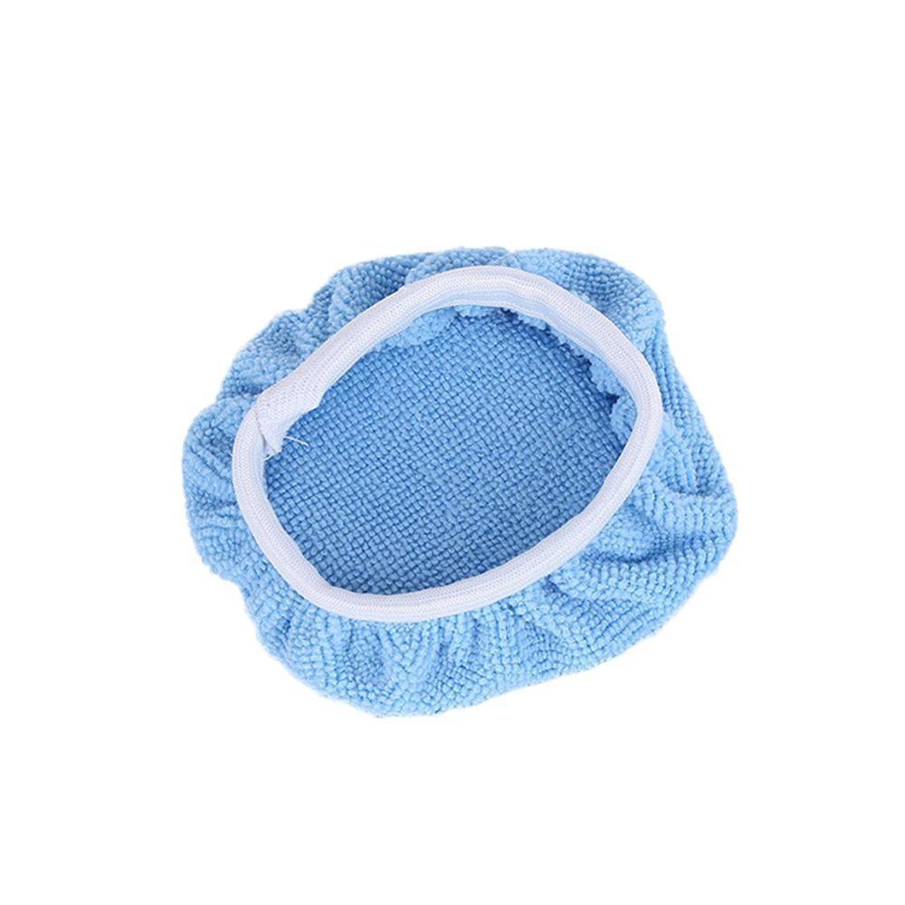 Multi Size Polishing Bonnet Buffer Pad Microfiber Bonnet Disc Waxing 5pcs Care Polish Bonnets Pad For Car Paint Cover F8Y9: blue 7-8Inch