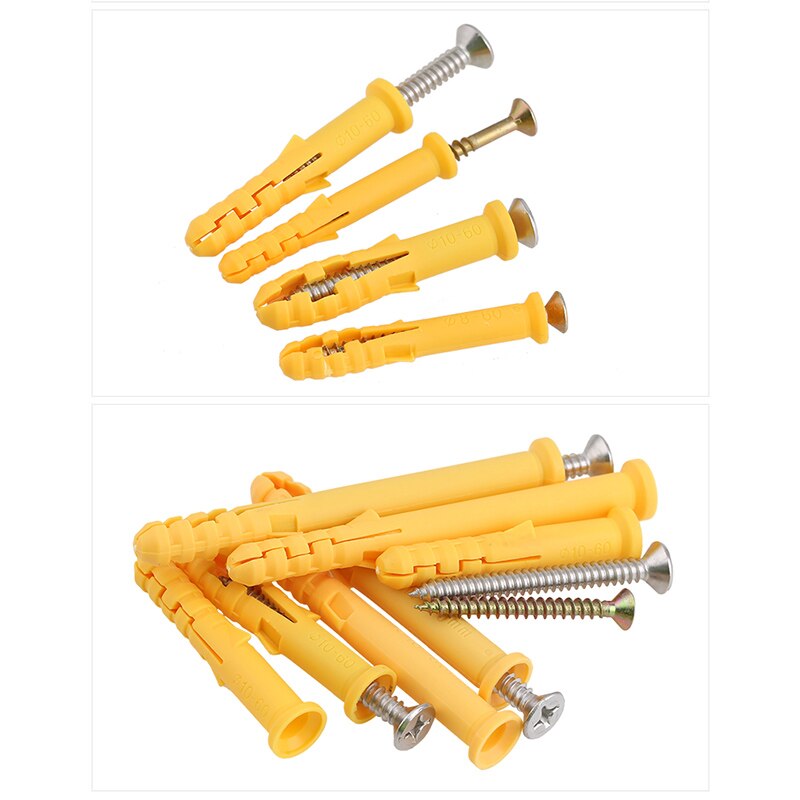 Rubber Plug Expansion Screw 304 Stainless Steel Self-tapping Screw Set Expansion Pipe Bolt 6/8/10mm For House Furniture Fixing