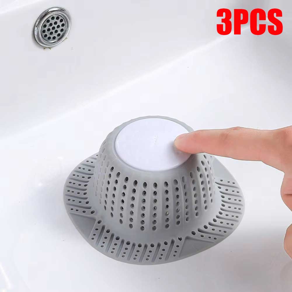 Bathtub Drain Hair Catcher Collapsible Drain Protector for Pop-Up and Regular Drains of Shower Bathtub Tub Bathroom Sink