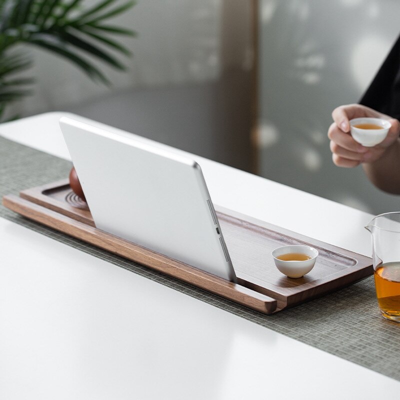 Japanese Style Simple Dry Brewing Tray Tea Set Tray Wooden Black Walnut Tray Tea Tray Household Small Tea Table