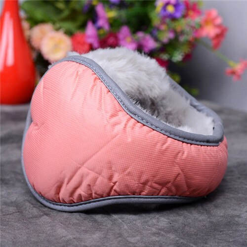 Vattentäta varma hörselkåpor vintervikbara reflekterande hörselskydd täcker kyltåliga justerbara hörselkåpor: Rosa