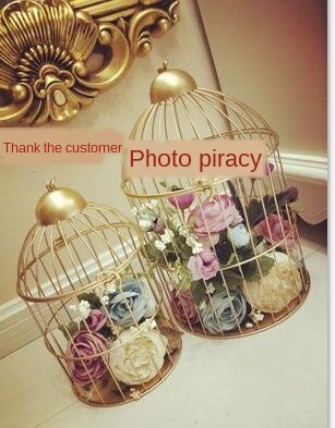 Europese Retro Ijzeren Vogelkooi Bloem Stand Vogelkooi Balkon Outdoor Decoratieve Vogelkooi Decoratie Dierbenodigdheden Birdhouse