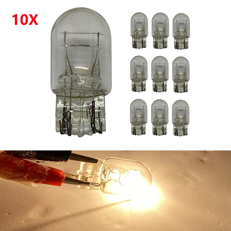 10x Signal Lampe 7440 WY21W W21W 7441 Lampen 12V warm weiß T20 Halogen 7443 W21/5W Halogen lampe Sicherung Lichter Umkehr Lichter