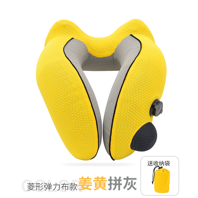 Flugzeug Nacken Kissen Für Schlafen Faltbare Reise Kopfstütze Nacken Bahre Kissen Pads Wohnkultur: Gelb