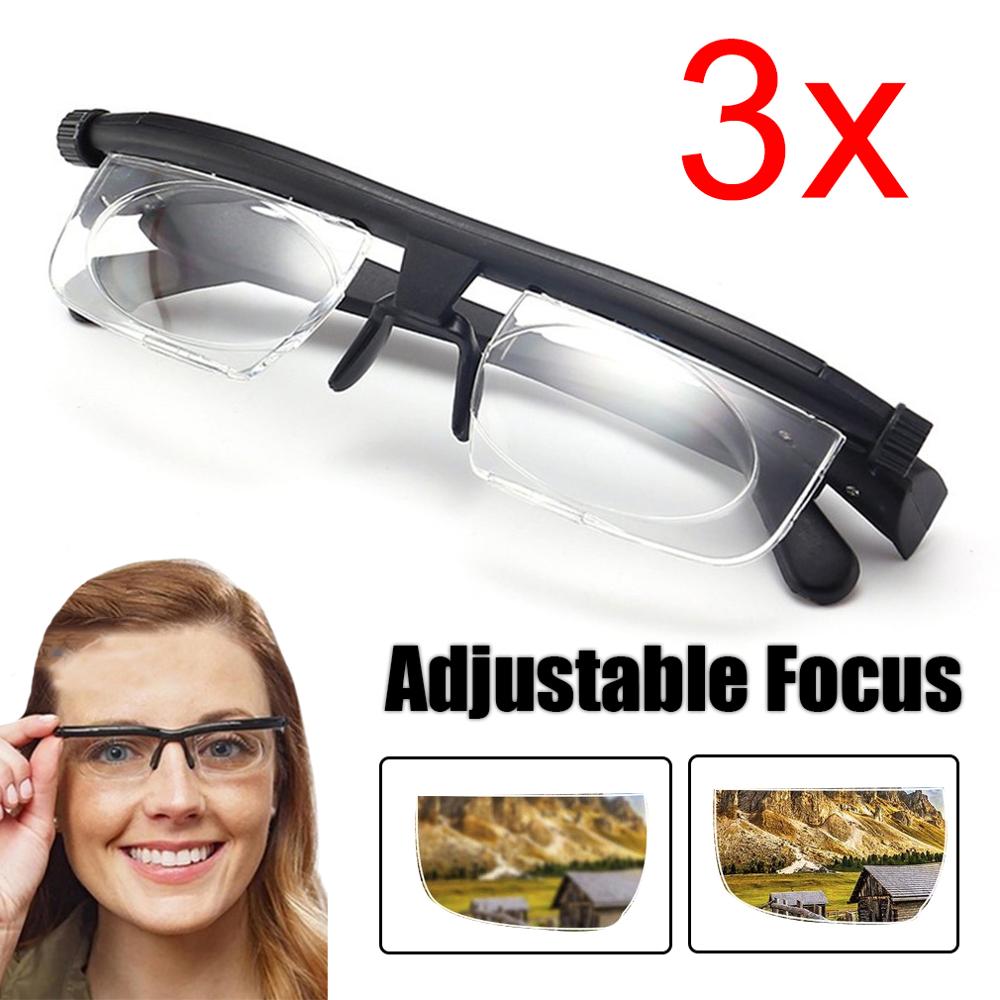3X regulowane okulary soczewki korekcyjne robić krótkowzrocznych dalekowzrocznych czytania komputera jazdy dla obu płci okulary o zmiennej ogniskowej