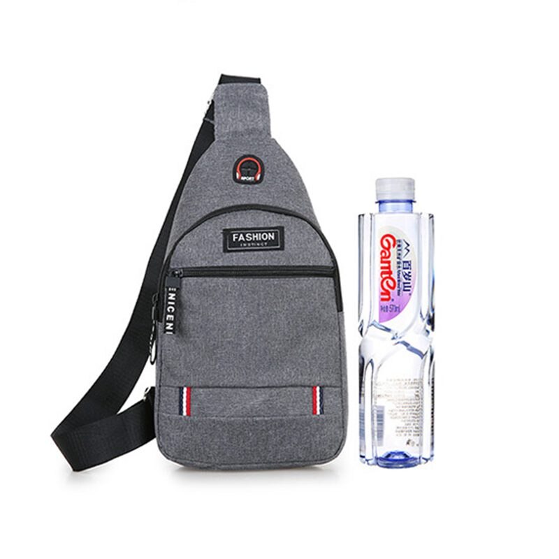 Male Shoulder Bags USB Charging Crossbody Bags Theft Chest Bag School Summer Short Trip Messengers Bag