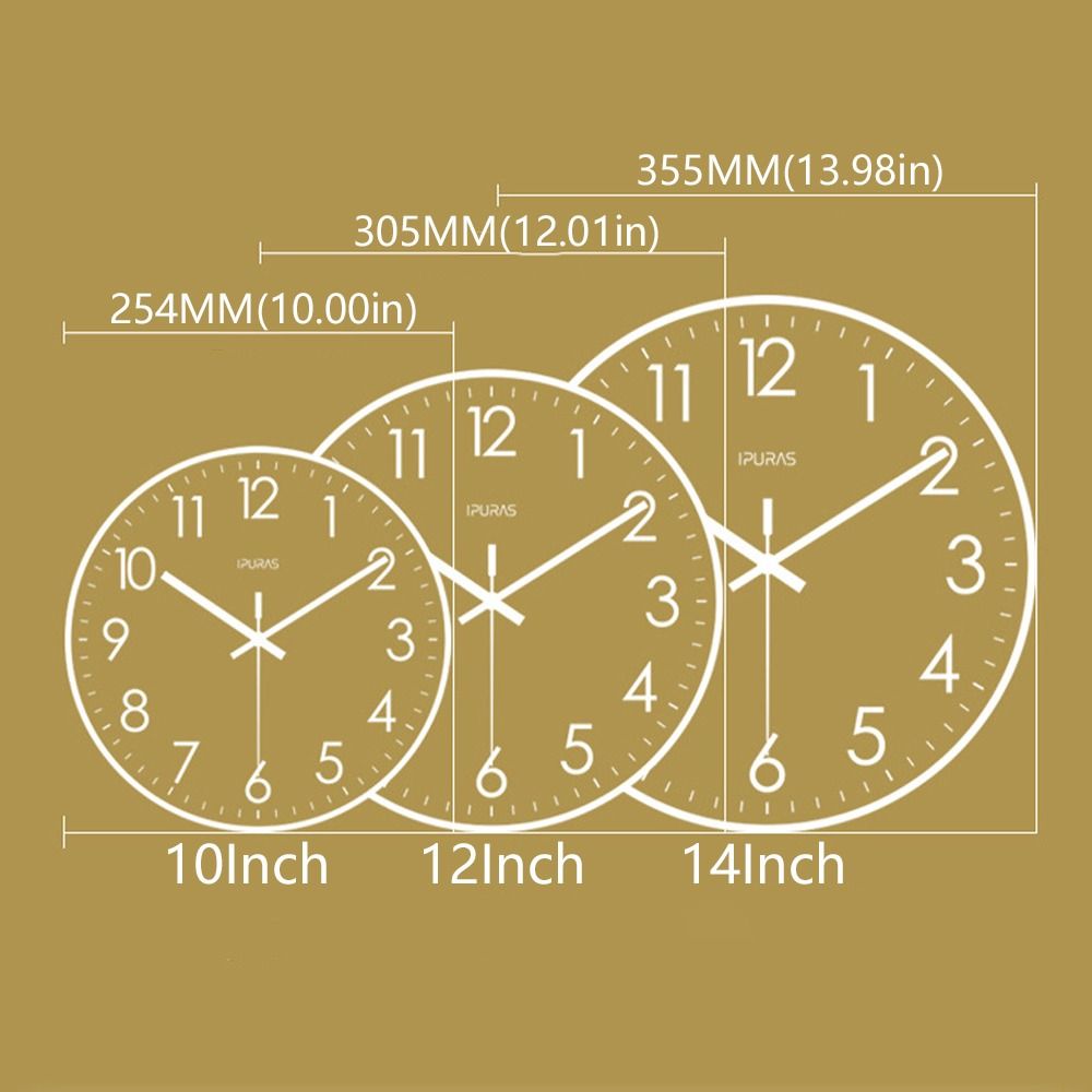 Relógio mudo 10/12/14 Polegada relógio de parede pendurado estilo nórdico simples pendurado relógio de parede silencioso não-ticking sala de estar