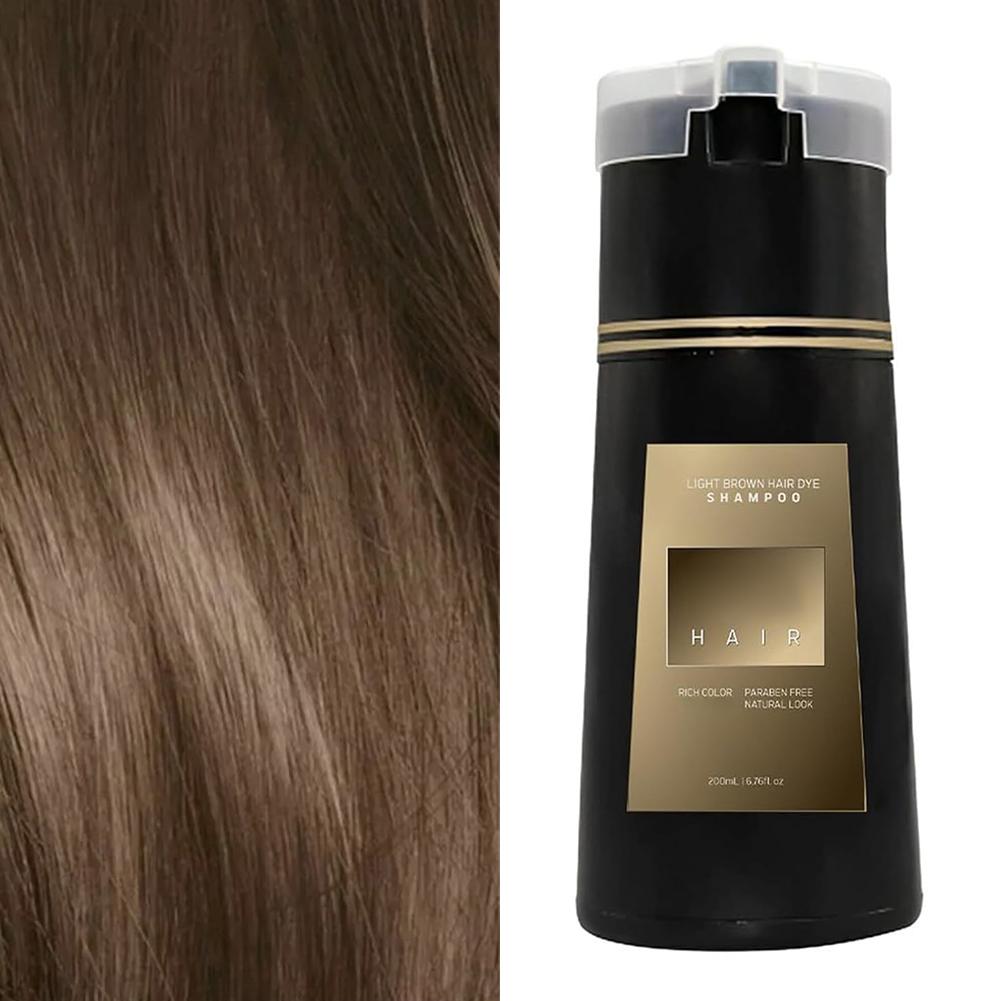 Haarkleurshampoo voor grijs haar 3-in-1 zwarte haarverfshampoo voor dames heren Natuurlijke kruidenveiligheid Voedende haarverzorgingscrème
