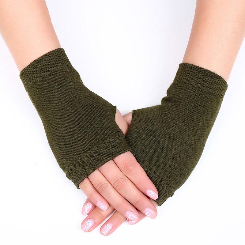 Rose Gedruckt Dame Strass Finger Handschuhe Frauen Männer Funkelnden Gestrickte Schwarz Wolle Halb Finger Computer Handschuhe Warme Handschuhe: B-5