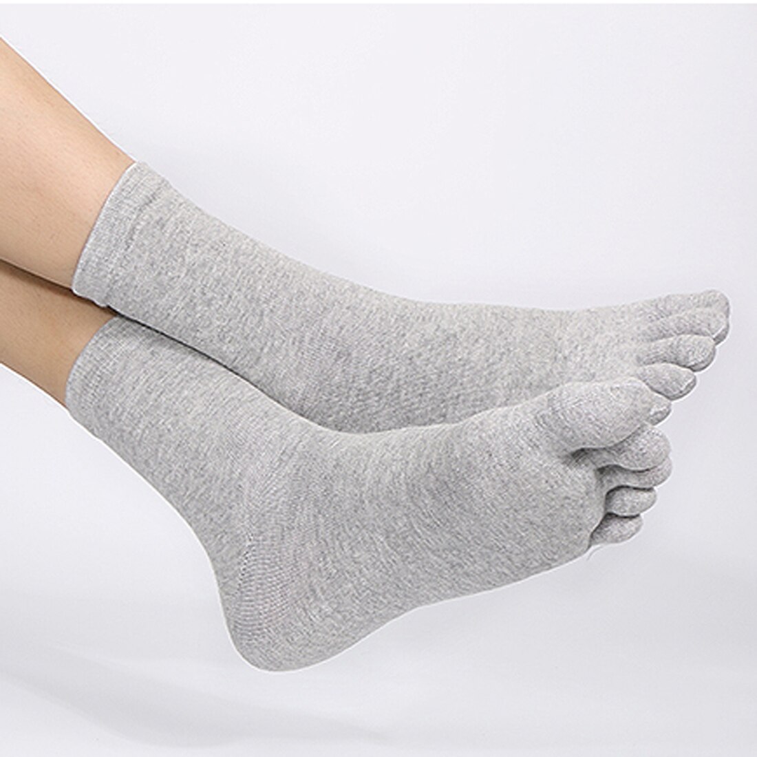 Men Socks Cotton Five Finger Toes Socks Breathable Business Dress Warm Autunm Winter High Ankle Soft Cotton Long Sox Socks