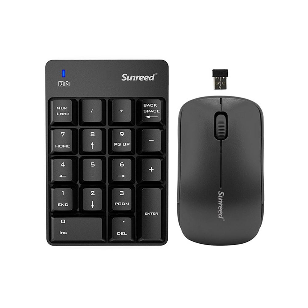 2.4GHz 18 Keys Wireless Numeric Keypad Number Keyboard Optical Mouse Combo Set