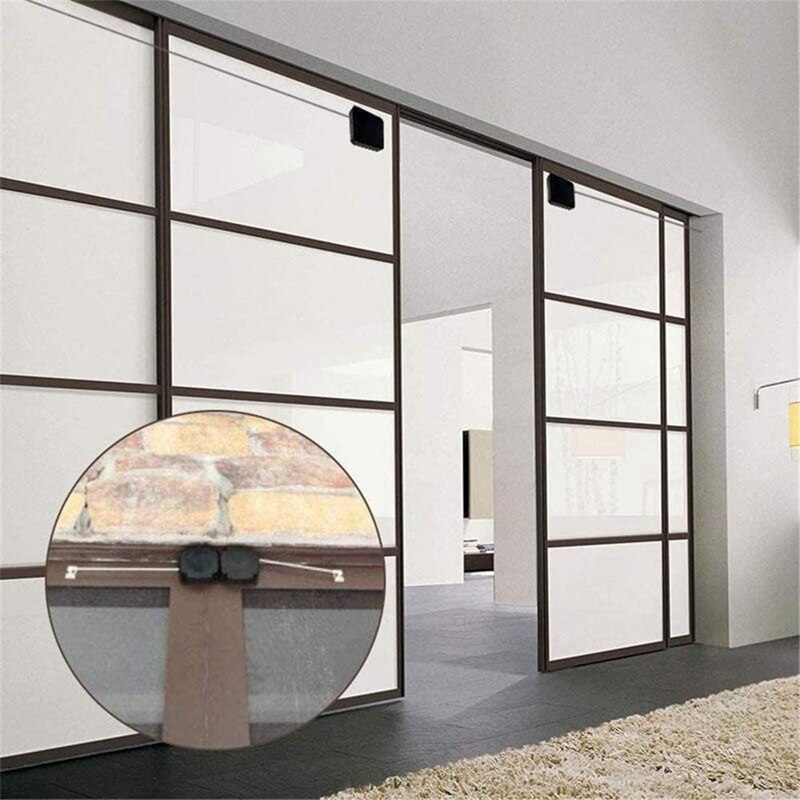 Punch-Free Automatic Door Closer Wire Rope Anti-Theft Pull Box Can Automatically Close All Doors (Black)