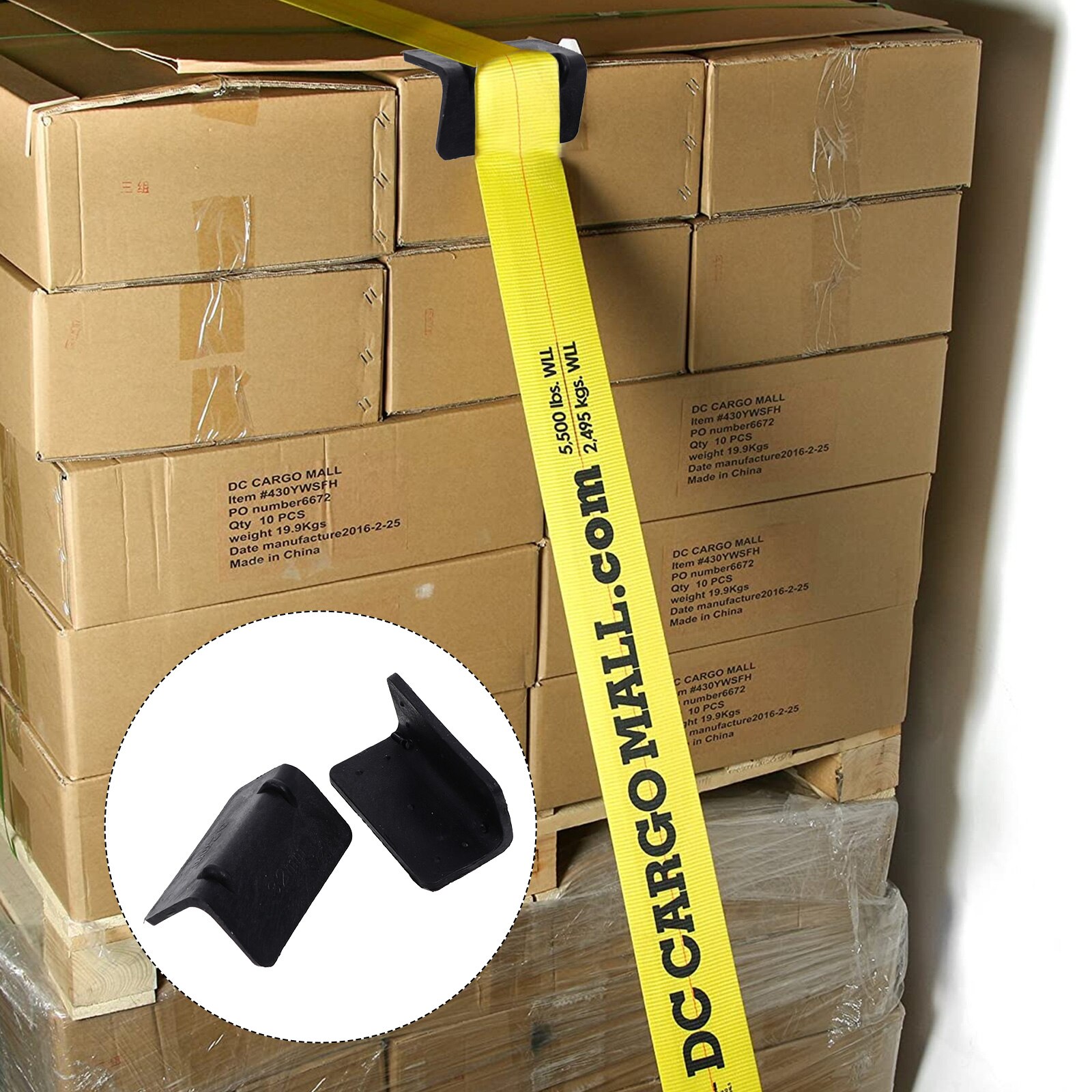 100 Pcs Load Protectors Pallet Protector Cargo Corner Strap Protector