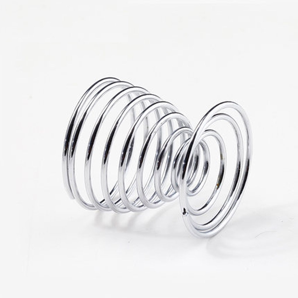 Keuken Ontbijt Hardgekookte Metalen Ei Cup Spiraal Lente Houder Eierdopje