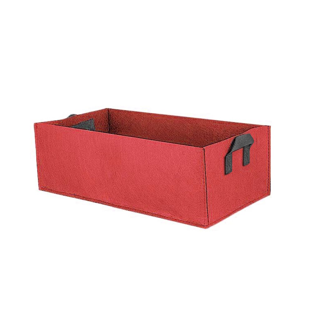 Fabric Vegetable Planting Seedling Grow Bags Raised Garden Bed Rectangle Container Potato Flower Nursery Planter Pot With Handle: Red / 40x30x20