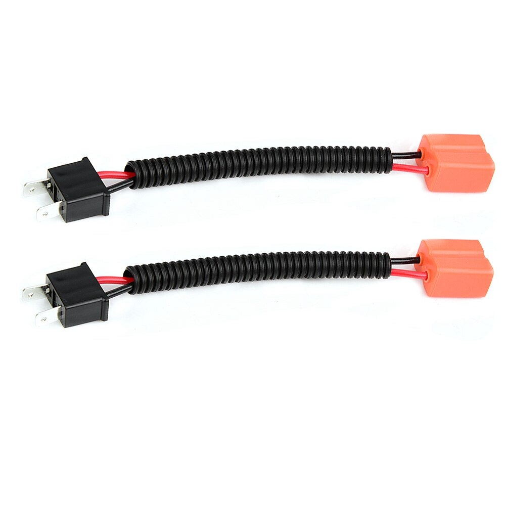 2pcs Ceramic Socket Plug Connector Wiring for H7 Light Harness Adapter Converter Wiring Plug Cable Socket Connector Repair Kit