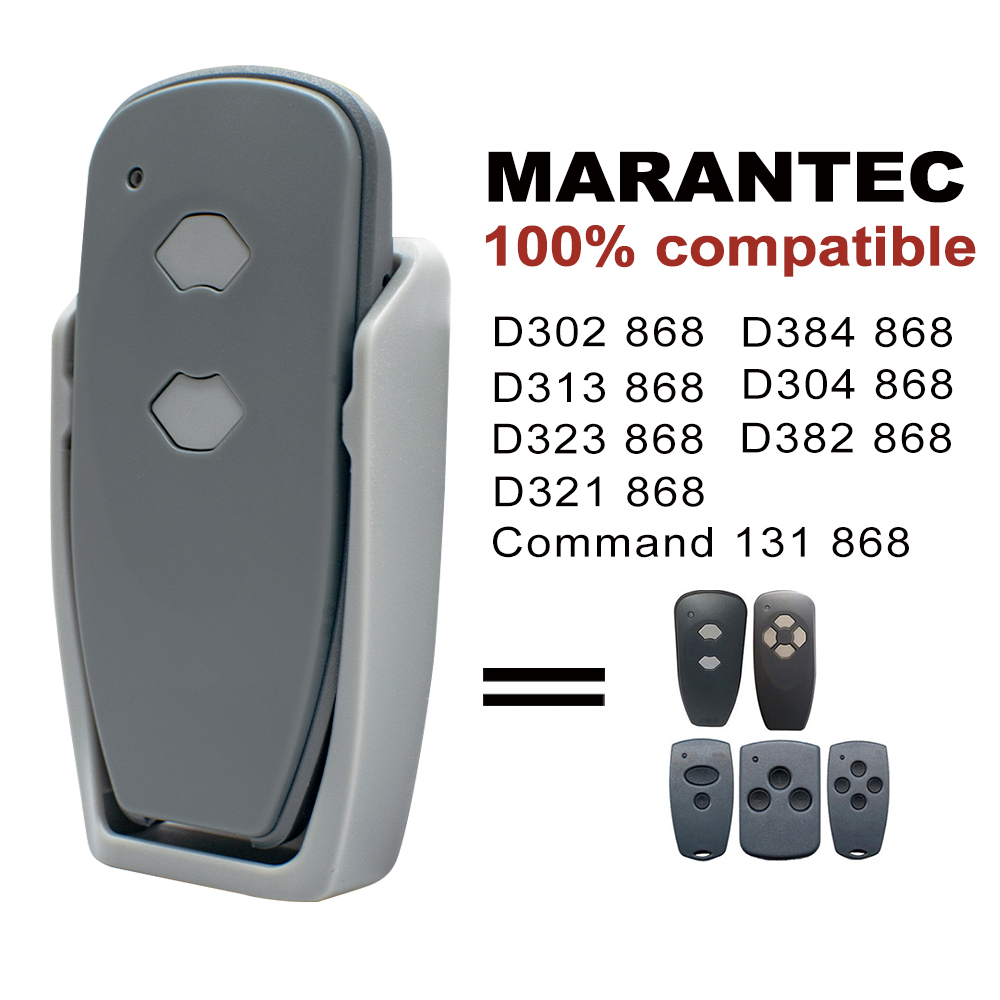 1-10 pièces Marantec 868 MHz télécommande de porte de Garage Compatible D302 D304 D384 D313 D323 D321 commande 131 868.3 transmetteur de contrôleur