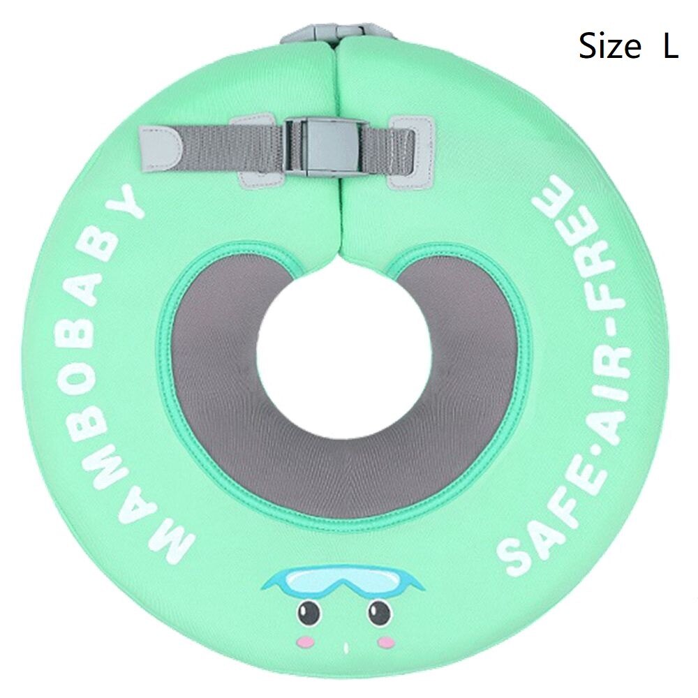 Baby Niet Opblaasbare Hals Zwemmen Cirkel Business Cirkel Zwembad Drijvende Kraag: 3D cover L green