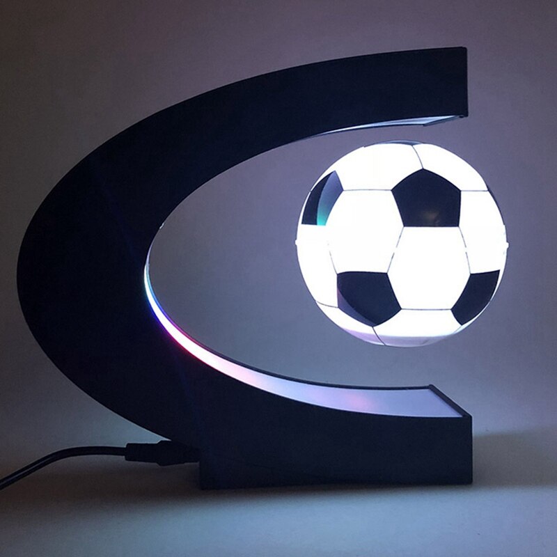 Lewitująca kula globus z mapą świata lewitacja magnetyczna globusy c-frame LED angielska piłka nożna dla dzieci wtyczka amerykańska
