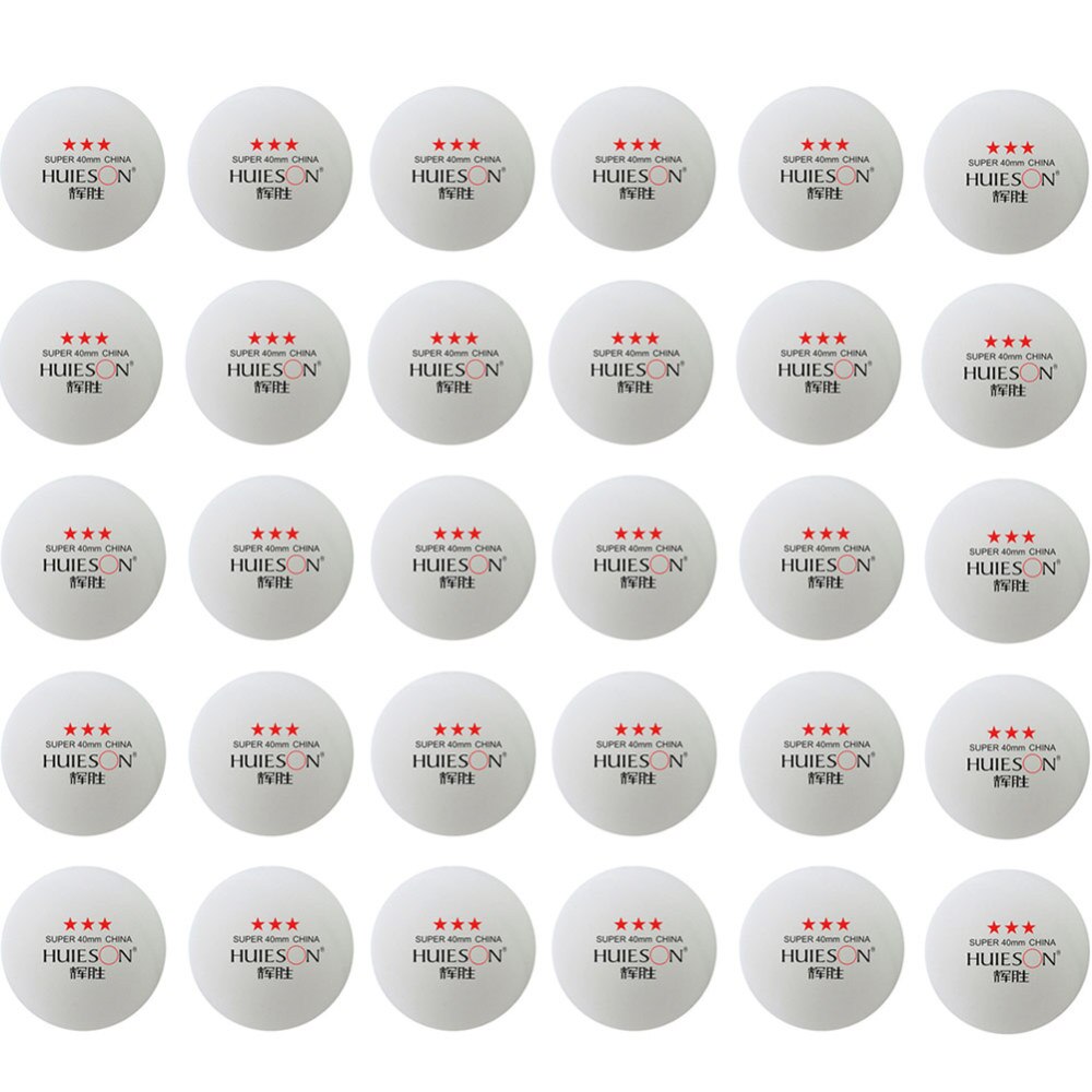 30Pcs/bag Table Tennis Balls Ping Pong Ball for Amateur Advanced Training Ball Racquet Sports Pingpong Ball 3 stars: White