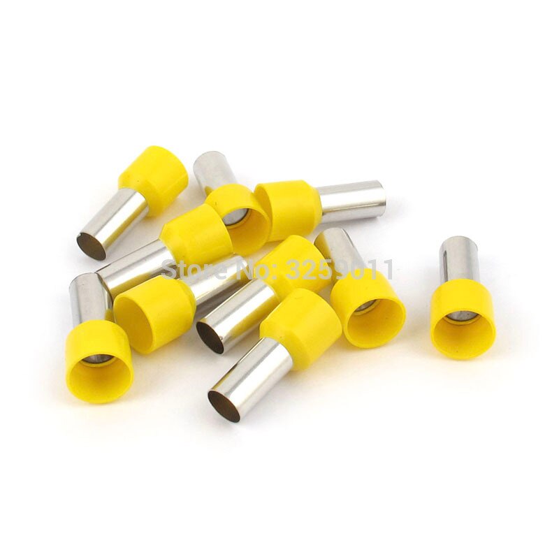 50 st  e16-18 elektrisk krimpning rörformig förisolerande kopplingsplint ledningskontakt kabel sladdändhylsa  ev16-18 awg 5 18.0mm