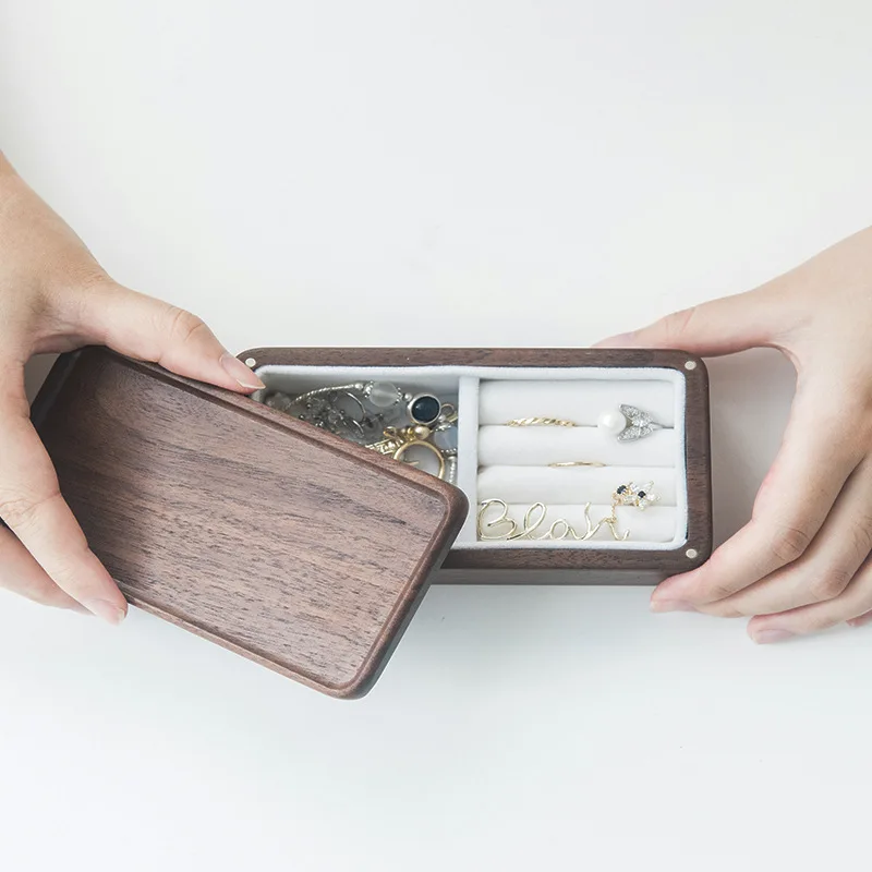 Retro Jewelry Box Decorative Jewelry Organizer Box Travel Portable for Women Girls Kids Small Vintage Jewelry Storage Organizer for Necklace Earrings Wedding Rings (Blue