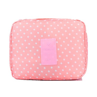 LADSOUL bolsa de maquillaje para mujer estuche de maquillaje multifuncional Almacenamiento de maquillaje apresurado Floral de Nylon cremallera de viaje bolsa de lavado CD5615/h: p14