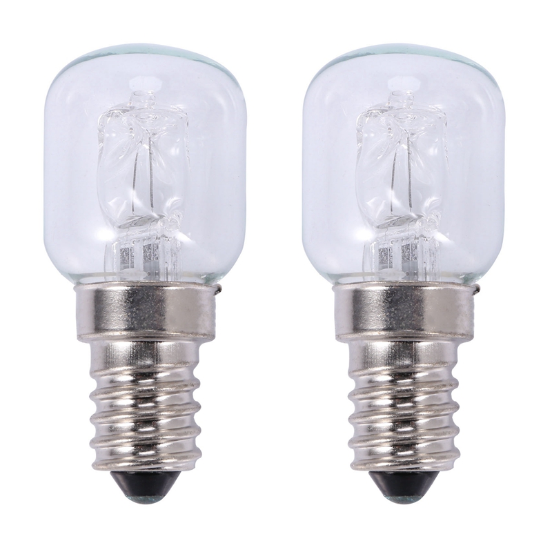 2X E14 High Temperature Bulb 500 Degrees 25W Halogen Bubble Oven Bulb E14 250V 25W Quartz Bulb