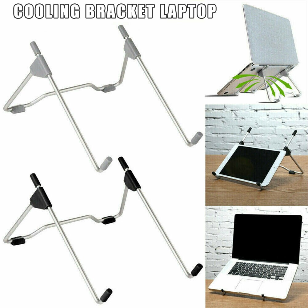 Verstelbare Laptop Tablet Stand Opvouwbare Draagbare Desktop Ondersteuning Metalen Houder Warmteafvoer DOM668