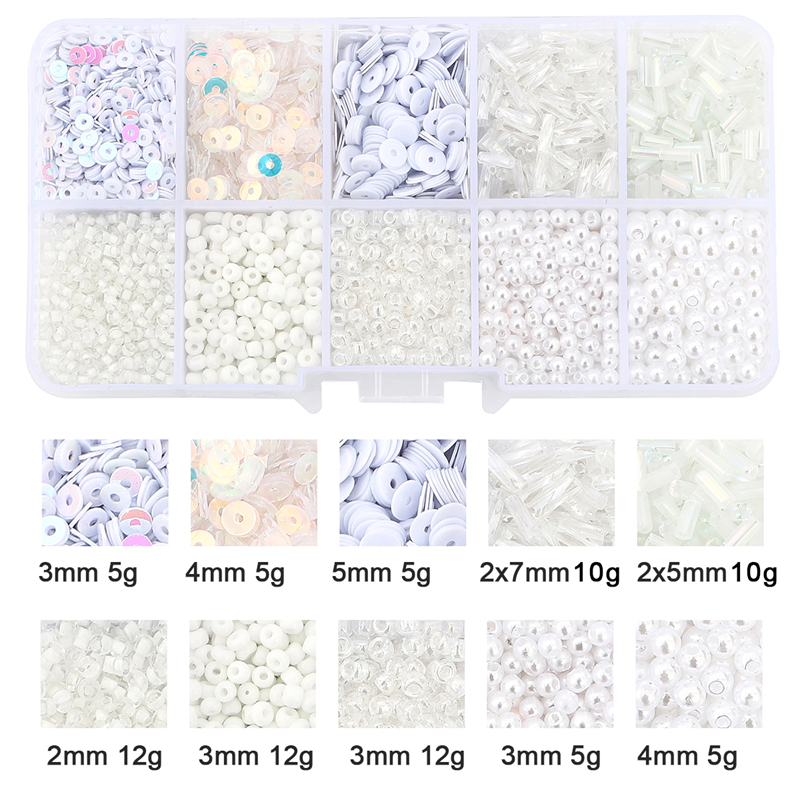 Tsjechische Crystal Glas Zaad Kralen Sequin Kit Charmes Alfabet Kralen Doos Voor Sieraden Maken Diy Armbanden Ringen Oorbel Zak Schoenen set