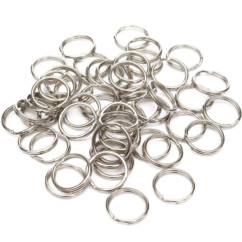 Best 1050 Pcs Split Keyring Keychain Key Ring Loop Holder Clasps Keyfob Connector, 1000 Pcs 8mm & 50 Pcs 25mm