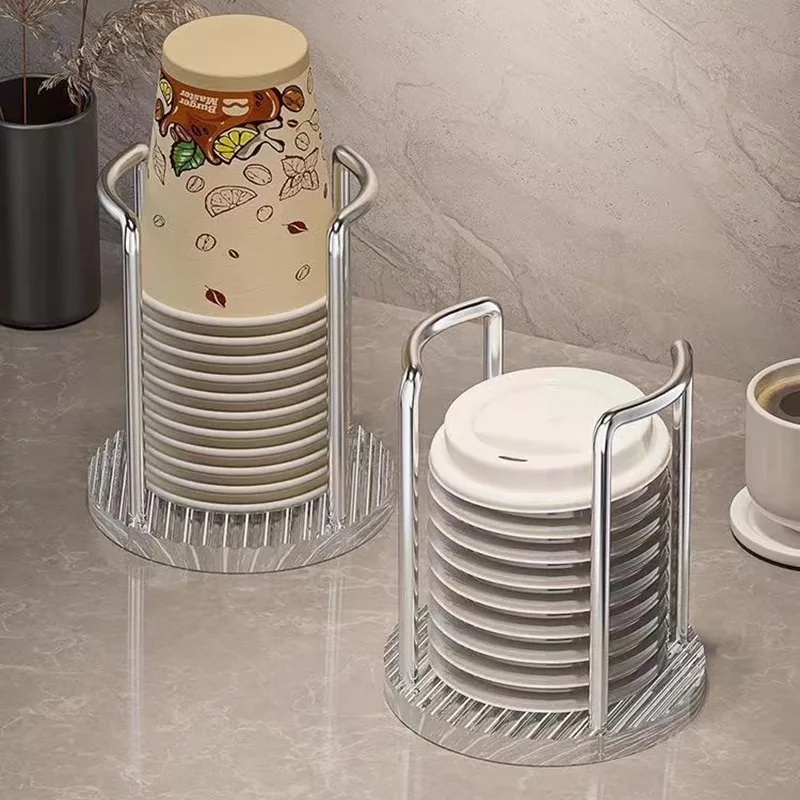 Simple Paper Cup Holder, Disposable Storage Rack, Multifunctional Coffee and Milk Tea Storage Rack Extractor