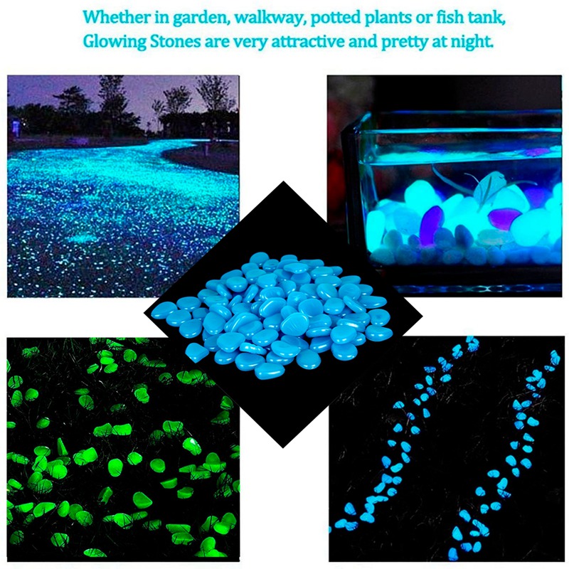 25/50Pcs Glow in the Dark Garden Pebbles Glow Stones Rocks for Walkways Garden Path Patio Lawn Garden Yard Decor Luminous stones
