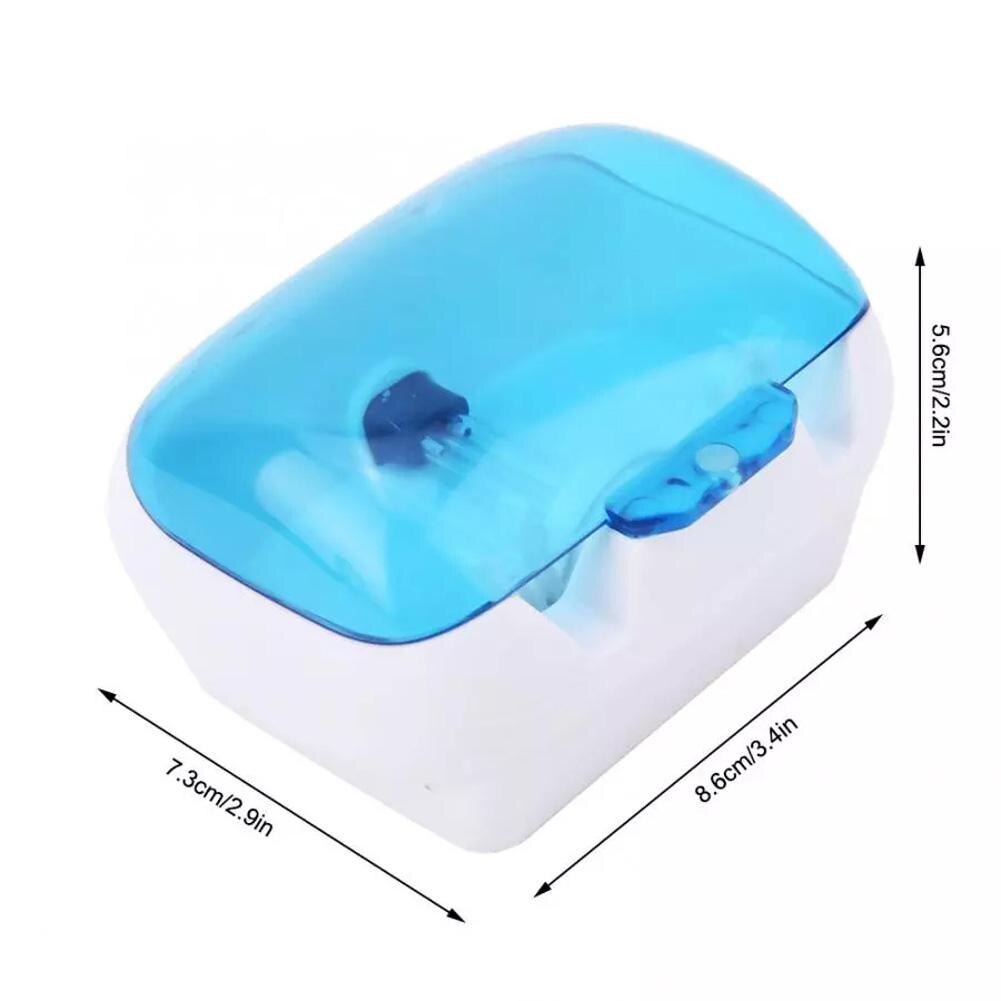Household UV Light Toothbrush Sterilizer Bathroom Wall Mount Disinfection Box Holder for Toothbrushes 2 Slots Tooth Brush Holder