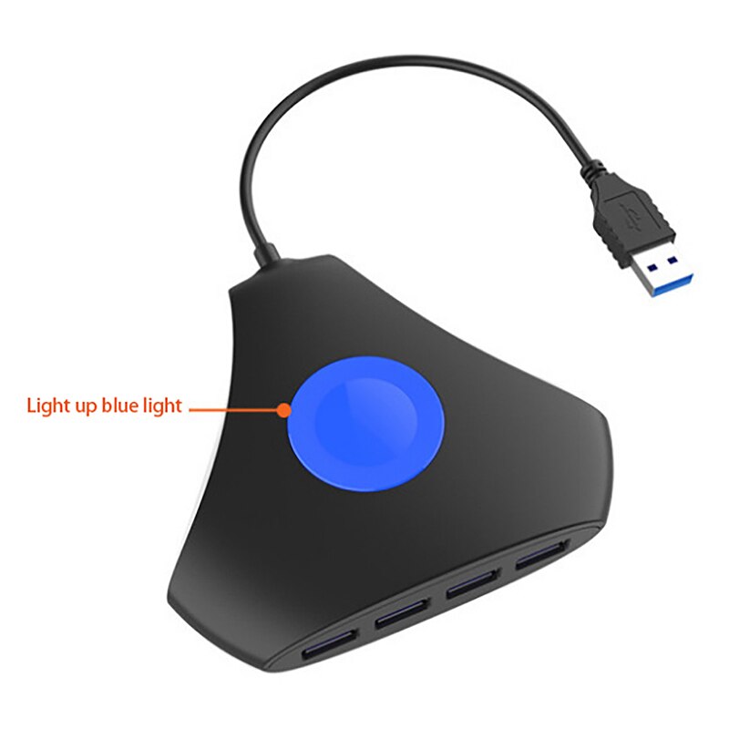 -4- havner usb 3.0 superspeed hub bærbar mini multiport usb reisedokkingstasjon usb forlenger til virksomhet pc/mac/bærbare datamaskiner