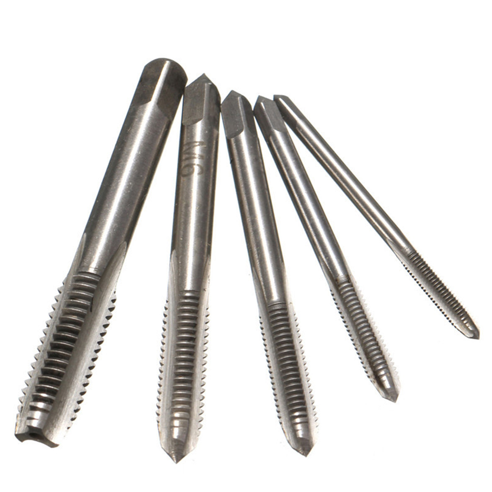 Tapping Screw Thread Metric Plug Taps HSS Titanium Machine Hand Tap 3mm 4mm 5mm 6mm 8mm M3-M8 set Hand Grinding Carving Tool