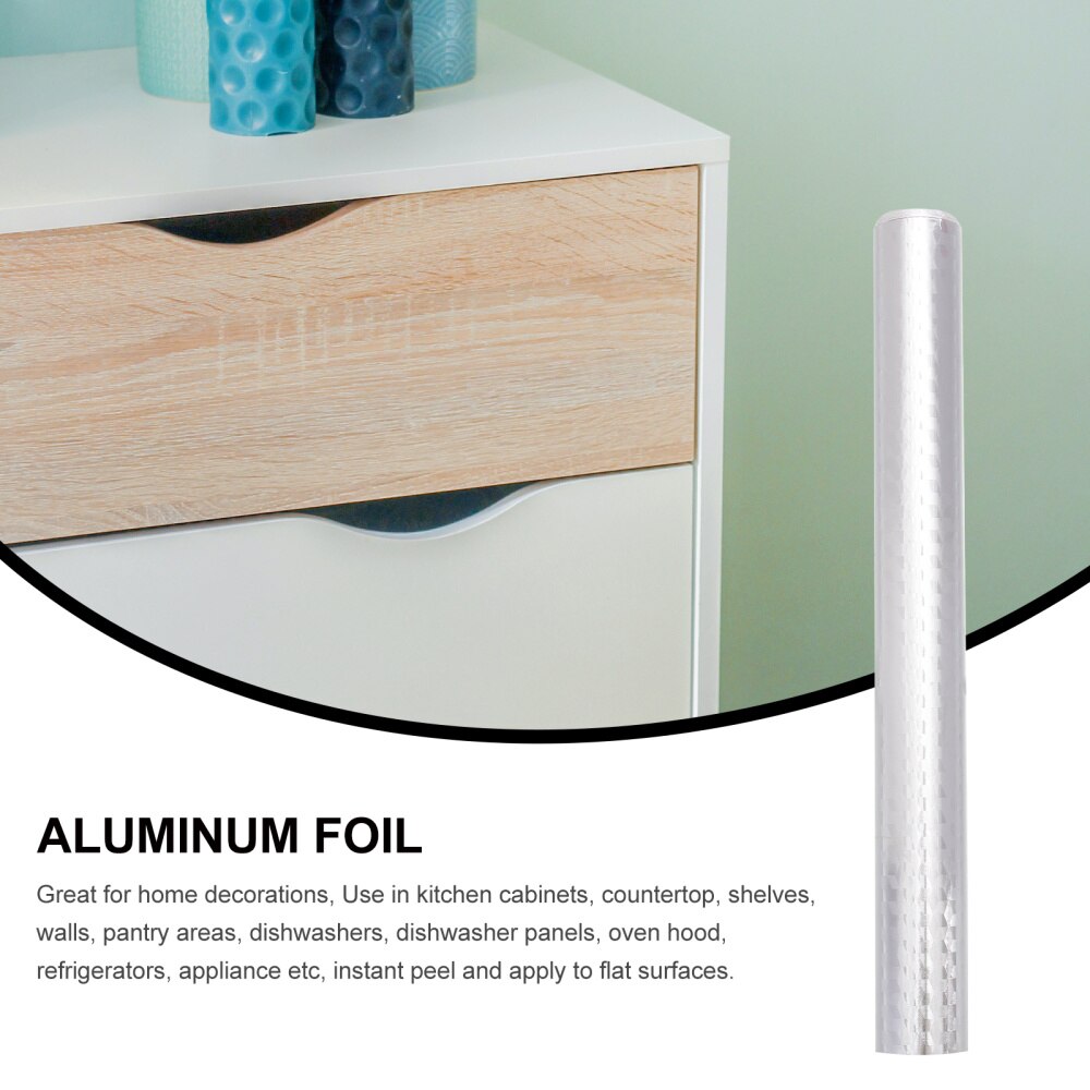 Self-adhesive Heat Resisting Damp-proof Aluminum Foil Paper Grease-proof Oil-proof Leak-proof Wall Sticker Kitchen Su