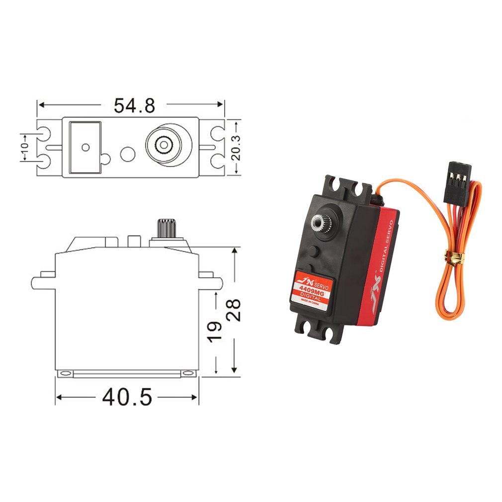 Jx Servo PDI-4409MG 4.8-6V 9.2Kg Metal Gear Standaard Digitale Hoge Snelheid Digitale Standaard 1/8 1/10 Rc auto