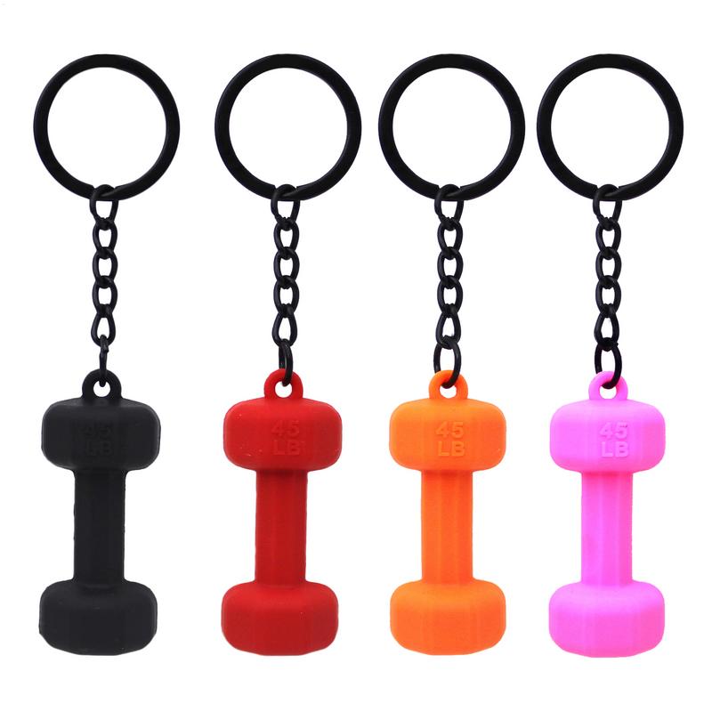 Fitness Key Ring Simulation Dumbbells Keyring Kettlebells Cool Bag Charm Fitness Series Pendant Car Key Ornament