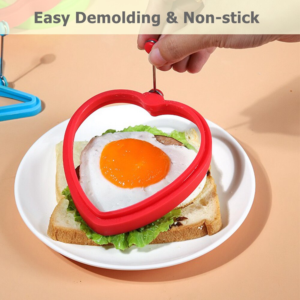 1 stuk siliconen eierring antiaanbak perfect gebakken eiervormen of pannenkoekringen siliconen ronde pannenkoek voor ontbijt